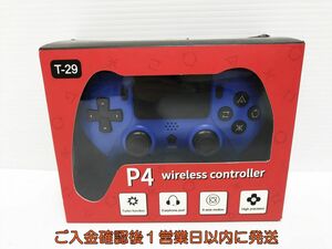 【1円】PS4 対応 ワイヤレスコントローラー DualSense風 ブルー　T-29　動作確認済 社外製 L01-404yk/F3