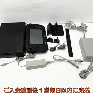 【1円】任天堂 WiiU 本体 セット 32GB ブラック ニンテンドー Wii U 初期化/動作確認済 画面ヤケあり G09-613os/G4の画像1