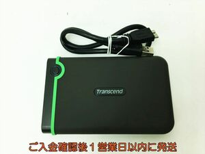 【1円】Transcend StoreJet 外付け ポータブルHDD 500GB 動作確認済 USBケーブル付き トランセンド H02-659rm/F3