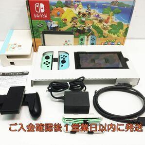 【1円】任天堂 新モデル Nintendo Switch 本体 セット あつまれどうぶつの森 動作確認済 新型 スイッチ K03-629tm/G4の画像1