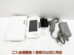 [1 jpy ] nintendo WiiU body set 32GB white Nintendo Wii U not yet inspection goods Junk H08-006yk/G4