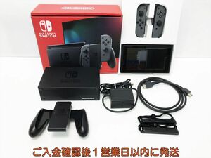 【1円】任天堂 新モデル Nintendo Switch 本体 セット グレー 初期化/動作確認済 スイッチ L01-418tm/G4