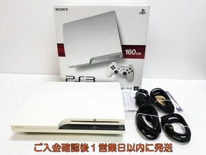 [1 jpy ]PS3 body set CECH-2500A white 160GB game machine body SONY the first period ./ operation verification settled M06-385yk/G4