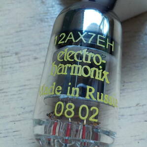 真空管 12AX7 EH erectro harmonix 2個セット おそらく動作品 VACUUMU TUBE TRIODE Made in Russiaの画像2