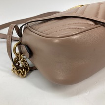 美品 GUCCI グッチ 447632 チェーン 斜め掛け カバン ポシェット GGマーモント ショルダーバッグ ベージュ系 レディース【中古】_画像7