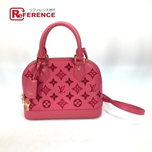 美品 LOUIS VUITTON ルイヴィトン M22878 アルマBB 2WAYバッグ LV ブロデリー アングレーズ ショルダーバッグ ローズ ピンク【中古】