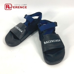 BALENCIAGA バレンシアガ 506348 ベルクロストラップサンダル バイカラー 靴 シューズ サンダル ブラック メンズ【中古】