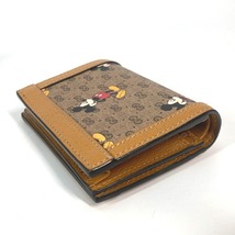 新品同様 GUCCI グッチ 602534 ミッキーマウス コンパクトウォレット DISNEY ディズニー コラボ 2つ折り財布 ブラウン レディース【中古】_画像4