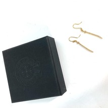 CHROME HEARTS クロムハーツ ロゴ ラインストーン フック クロス ピアス ゴールド メンズ【中古】_画像4