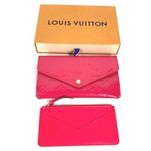 LOUIS VUITTON ルイヴィトン M61689 ポルトフォイユ ジャンヌ フラップ モノグラムヴェルニ 長財布 ホットピンク ピンク【中古】_画像2