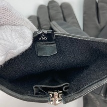 PRADA プラダ グローブ ジップ 手袋 ブラック メンズ【中古】_画像6