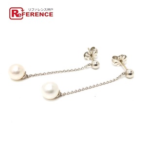 TIFFANY&Co. Tiffany fake pearl chain earrings earrings white lady's [ used ]