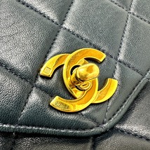 CHANEL シャネル チェーン カバン CC マトラッセ トートバッグ ネイビー レディース【中古】_画像6