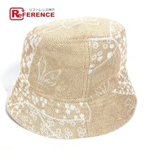 美品 HERMES エルメス H231001N ハット 《ジーン》Gene bucket hat ハット帽 帽子 バケットハット ボブハット ハット 【中古】_画像1