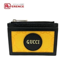 未使用 GUCCI グッチ 625583 オフザグリッド オフザグリッド カードケース イエロー/ブラック ユニセックス【中古】_画像1