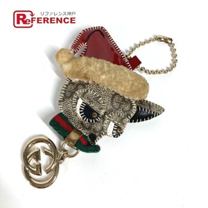 GUCCI Gucci unknown Gucci .li Santa Claus chihuahua bag charm GG plus Sherry line key holder beige lady's [ used ]