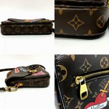 LOUIS VUITTON ルイヴィトン ポシェットメティスMM パッチーズ 2WAYバッグ ハンドバッグ ブラウン レディース【中古】_画像8