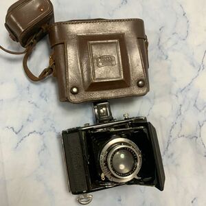 G038 ツァイスイコン Zeiss Ikon 蛇腹カメラ　ケース 付属【現状品】Novar Anastigmat 1:3,5 F=7cm Nr.1326421 動作未確認　昭和レトロ