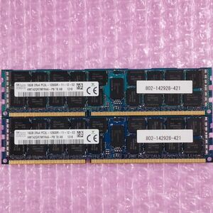 【動作確認済】SK Hynix DDR3-1600 計32GB (16GB×2枚) PC3L-12800R ECC REG