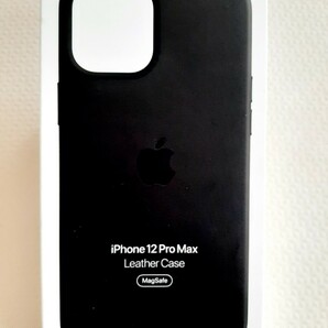 アップル純正 iphone12promax レザーケース　ブラック