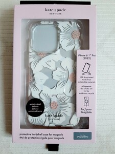 ケイトスペード　iPhone14proケース　花　ホリックkate spade