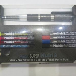◆ボールペン・シャーペン◆ぺんてる Pentel SUPER Multi 8 スーパーマルチ8 替え芯付 箱付 長期保管品の画像2
