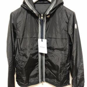 未使用 MONCLER ANTON モンクレール ジャケット ナイロン パーカー 3 正規品 送料無料 ワッペン ブルゾン フード ブラックトリコロールの画像1