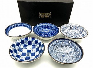 ◇Kansai fine china 山本寛斎 柄違い 5枚セット 皿 和食器 コレクター放出品◇　