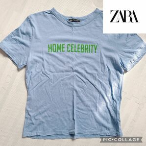 ZARA ロゴコットンtシャツ