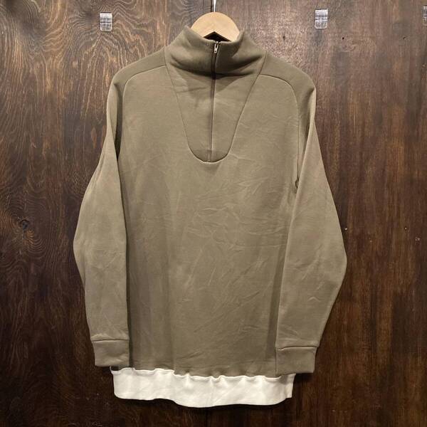 アメリカ軍 コールドウェザーシャツ ハーフジップ 87年 米軍 Sサイズ ロンT カットソー COLD WEATHER UNDERSHIRT リブ付き ビンテージ