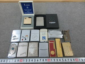 S【委②/4-27】 中古ライター 15点まとめて ZIPPO ジッポライター ガスライター メルセデスベンツ ジバンシー 他 動作未確認・現状品 