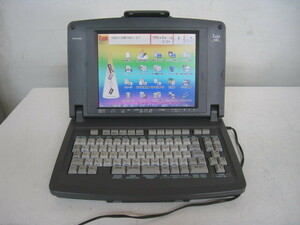 N-645[4-23]*10 TOSHIBA Toshiba color word-processor RUPO JW-V810 body electrification OK used * present condition goods 