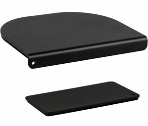 モニターアーム補強プレート 取付部硬さ強化対策 傷防止 デスク保護 滑り止めシート付き 黒