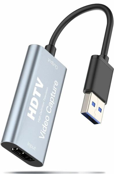 USB3.0 & HDMI 変換アダプタ HD画質録HD1080P/4Kパススルー機能 HDMI ビデオキャプチャー ゲーム録画/HDMIビデオ録画日本語取扱説明書付き