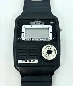  редкий AM с радио цифровой наручные часы Radiodigit неподвижный товар Vintage 