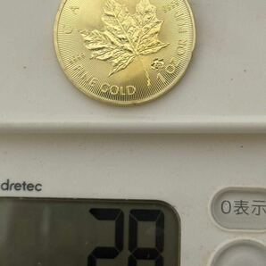 1000刻印 古銭 記念メダル カナダ 古銭 メイプルリーフ 50ドル金貨 24金P の画像5