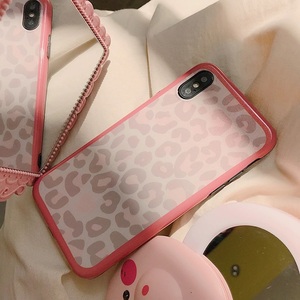 iPhoneX/XSスマホケース おしゃれな豹柄 ピンク