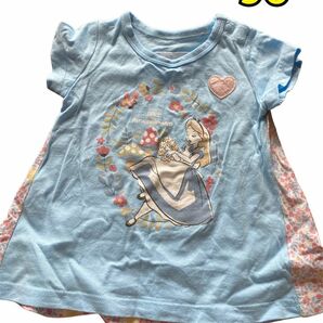 千趣会　ベルメゾン　不思議の国のアリス　Tシャツ　 半袖 トップス　90