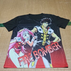 マクロス7 Fire Bomber Tシャツ サイズL バサラ ミレーヌ 