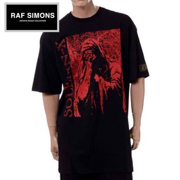 ラフシモンズ RAF SIMONS Tシャツ tee ブラック Lサイズ
