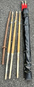 ★ Обваленная продажа ★ Используется набор Kendo Set Martial Arts Bamboo Sword Wood Sword Sports Sport