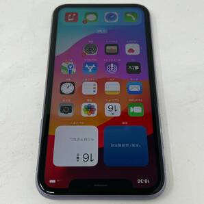 美品 SIMフリー iPhone 11 64GB MWLX2J/A バッテリー92% パープル 判定○ SIMロック解除済み Apple アップルの画像4