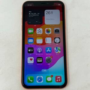 SIMフリー iPhone XR 64GB MT0A2J/A コーラル 判定○ SIMロック解除済 Apple アップル