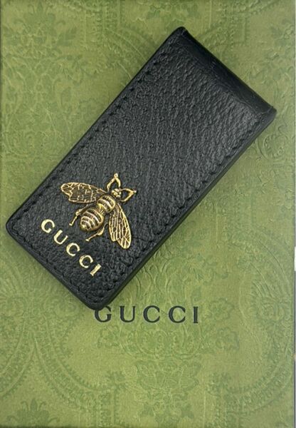 GUCCI グッチ アニマリエ ビー レザー マネークリップ