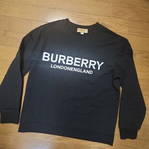 未使用級 現行 BURBERRY 薄手トレーナー ビックロゴ インパクト抜群 スウェット の画像4