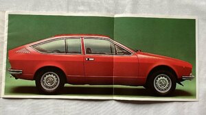 ★[A62143・アルファ・ロメオ アルフェッタ GT 当時ものカタログ ] ALFA ROMEO alfetta gt 。★