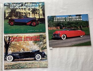 ★[A60153・アメリカの旧車専門雑誌 ANTIQUE AUTOMOBILE 3冊セット] 1980年7/8, 1981年11/12, 1982年5/6. ★