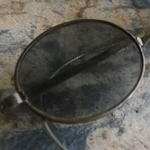 【フランス蚤の市金属フレームのサングラス】老眼鏡古道具アンティーク眼鏡古着インテリアジョンレノン虫眼鏡ファッション望遠鏡ルーペの画像3