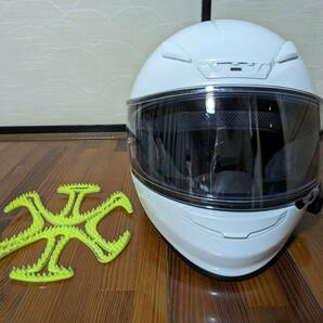 ショウエイ SHOEI Z7 ホワイト XL(バイク用フルフェイスヘルメット) + Daytona DT-KIKUDAKE(ブルートゥースインカム) + ヘルメットインナーの画像1