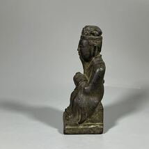 時代　唐銅　人物像　崇銘　仏教美術　唐物　中国古美術　サイズ：13cm_画像4